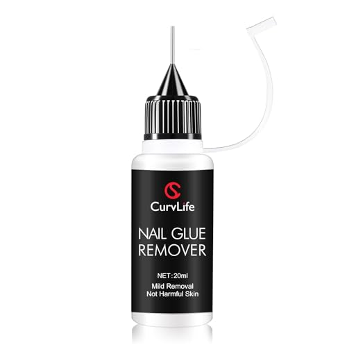 CurvLife 20ml Non-Acetone Nail Glue Remover for Press-On Nails