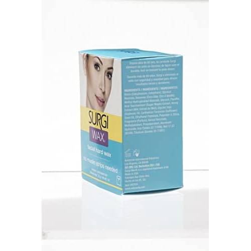Surgiwax Facial Hard Wax, No Strips Needed, 1 oz.
