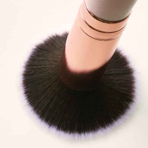 Kabuki Brushes 2pcs Foundation Blush Brush Makeup Brushes for Liquid Cream Powder Professional Cosmetics Blender Brush Face Blending Buffing Brushes Thick Soft Synthetic Fibers Flat Top (Pink)
