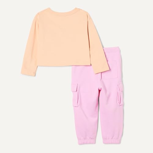 Amazon Essentials Girls Long Sleeve T-Shirt & Pants Set