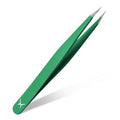 Pointer Stainless Steel Tweezers Women & Men Precision Eyebrow Tweezers for Facial Hair, Fine Tip Strong Grip Professional Tweezer for Shaping, Ingrown Hair & Splinter Removal (Matte Forest Green)