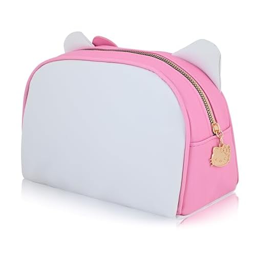 Sanrio Hello Kitty Makeup Bag for Women | Hello Kitty PU Leather Travel Toiletry Bag for Women | Make Up Travel Bag Cosmetic Bag Makeup Pouch