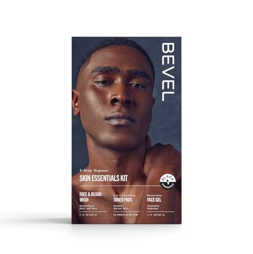 Bevel Men's Skincare Set - Face Wash, Exfoliating Pads & Moisturizer