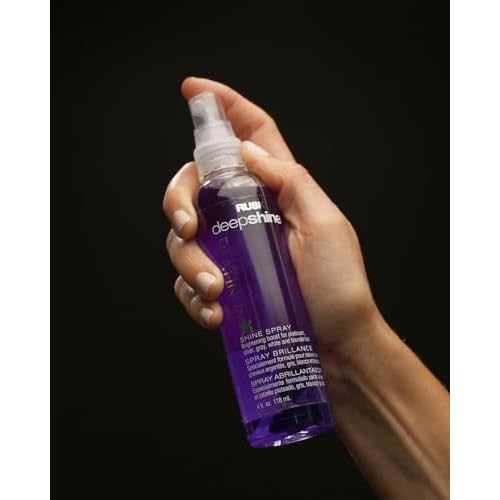 RUSK Deepshine PlatinumX Shine Spray, Shine Spray Creates Shine and Pairs Well with Heat Styling for a Glossy Finish, 4 oz.