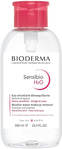 Bioderma - Sensibio H2O - Micellar Water - Cleansing and Make-Up Removing - Refreshing feeling - for Sensitive Skin, 3.4 Fl Oz (Pack of 1)