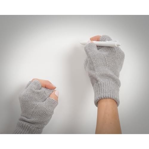 Hand Contracture Gloves with Therapy Ball ? Palm Protector for Clenched Fists ? Support for Dementia, Neurological & Motor Disorders ? Helps Prevent Nail-to-Palm Injury