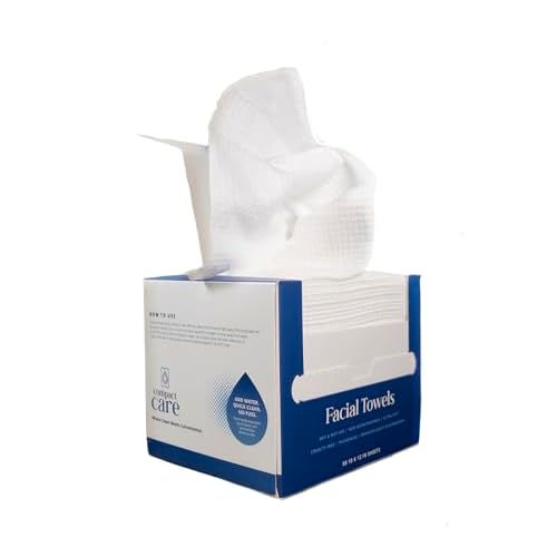 Disposable Facial Towels XL (50 Count) ? Biodegradable, Ultra-Soft, Lint-Free Face Towels for Sensitive Skin, Makeup Removal & Skincare