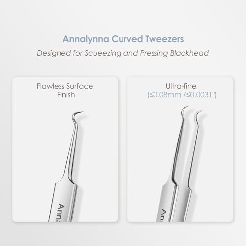 Luma 1 Visual Blackhead Remover Tweezers with Camera - Pimple Popper Tool with Camera 20x Magnification, 1080P, 8 LED Lights, with Blackhead Remover Pimple Popper Tool Kit (6 Piece Kit),Gray Blue