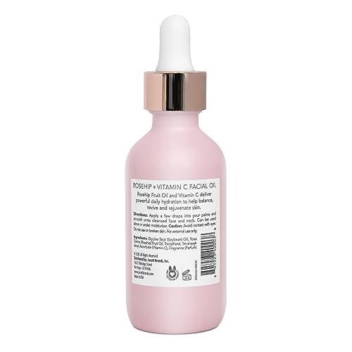 Pearlessence Rosehip Balancing Facial Oil + Rosehip Fruit Oil & Vitamin C | Daily Hydration to Help Balance & Revive Skin | Made in USA & Cruelty Free