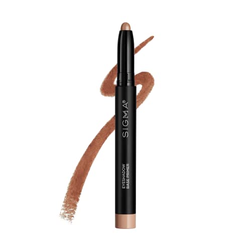 Sigma Beauty Eyeshadow Primer Base ? Professional Grade Eye Primer Crayon w/Retractable Tip for Long-Lasting Makeup & All-Day Color Payoff, Prevents Creasing (Bubbly, Pinky Peach Champagne Shimmer)