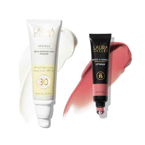 LAURA GELLER Spackle SPF 30 Primer + Shine-n-Shield SPF 15 Lip - Sunset Sands