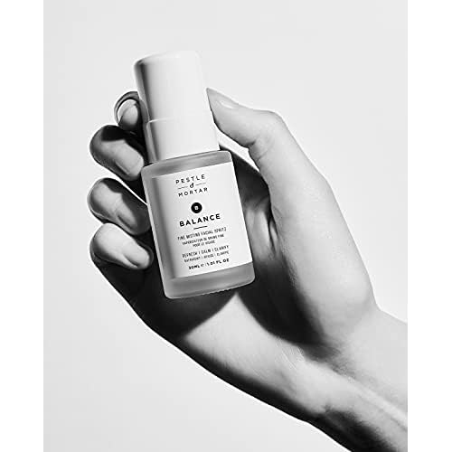 Pestle & Mortar Balance Ultra-Fine Face Mist- Hydrating Facial Spray Moisturizer with Deep Sea Magnesium, Gentian Root Extract, Hydrating and refreshing face toner, 1.01 Fl Oz