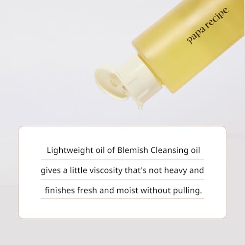 Papa Recipe Blemish Cleansing Oil 120ml ? 71% Rice Bran Oil, Waterproof Makeup Remover & Blackhead Support, Hydrating Gentle Formula ? Korean Facial Cleanser