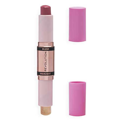 Revolution Beauty Blush & Highlight Stick Duo - Mauve Glow