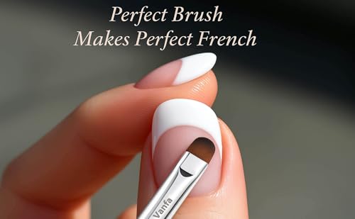 French Manicure Clean Up Brush for Gel Polish - Flat Nail Art Brush F16