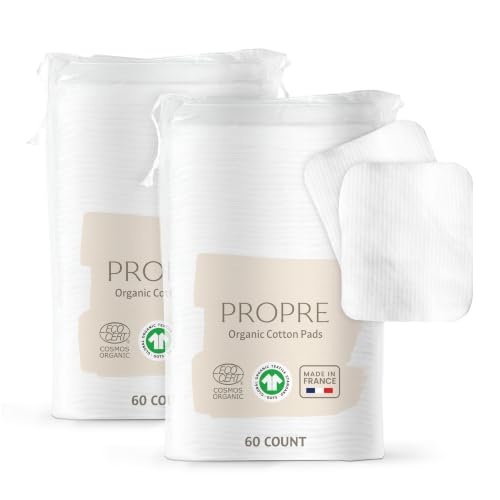 Propre Baby XL Organic Cotton Pads 2-Pack 120ct - Biodegradable, Lint-Free for Baby & Adult Care