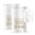 Propre Baby XL Organic Cotton Pads 2-Pack 120ct - Biodegradable, Lint-Free for Baby & Adult Care