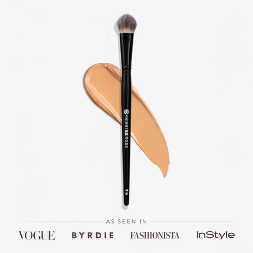 BK BEAUTY - NIKKI LA ROSE N16 PRO CONCEALER BRUSH ? Precision Blending for Under-Eye & Spot Concealing, Flawless Coverage Without Streaks