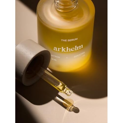 Bakuchiol and Saffron Face Serum - Cruelty-Free Organic Daily Facial Serum for Sensitive, Combination to Oily Skin - 30ML / 1 OZ. Vegan Calming Serum Facial for Brightening and Protection