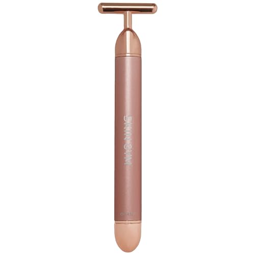 SKIN GYM Beauty Lifter Vibrating T-Bar Gold, Sonic Facial Massage Tool for Sculpting and Circulation