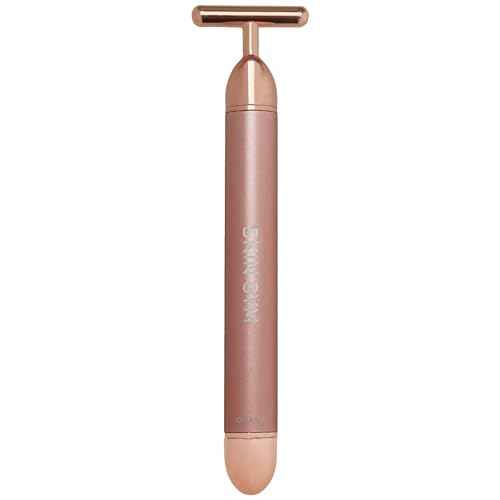 SKIN GYM Beauty Lifter Vibrating T-Bar Gold, Sonic Facial Massage Tool for Sculpting and Circulation