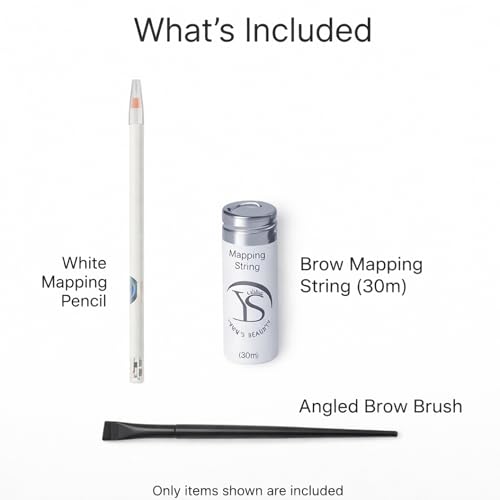 Eyebrow Mapping Kit with 30m String, Pencil & Brush