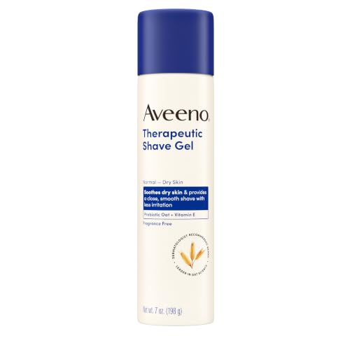 Aveeno Therapeutic Shave Gel for Sensitive Skin - 7 Oz, Fragrance-Free, Helps Prevent Razor Bumps & Irritation