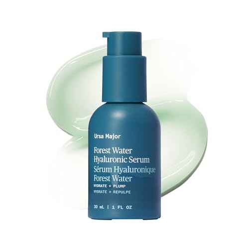 Ursa Major Forest Water Hyaluronic Serum | Deeply Hydrating Natural Face Serum | Boosts Firmness, Plumps Skin & Smooths Appearance of Fine Lines | Vegan, Cruelty-Free, Non-Toxic | 1.0 ounce