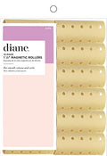 Diane Jumbo Hair Rollers - Beige - 12 Pack, No Pins Needed