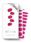 ohora Semi Cured Gel Nail Strips Reddish Tint Salon-Quality Long Lasting