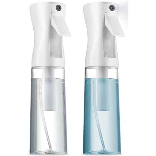 2 Pack Continuous Spray Bottles - Ultra Fine Mist Sprayer | Water Spray Bottle For Hair Mister Spray Bottle | Hair Spray Bottles For Hairstyling, Cleaning, Salons - 2pk 6.8 OZ / 200 ML