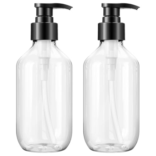 Teyssor 300ml Pump Bottle Dispenser 2 Pack | BPA-Free Refillable