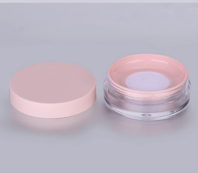 Empty Loose Powder Container 10g with Sponge Puff & Sifter (2 Pack)