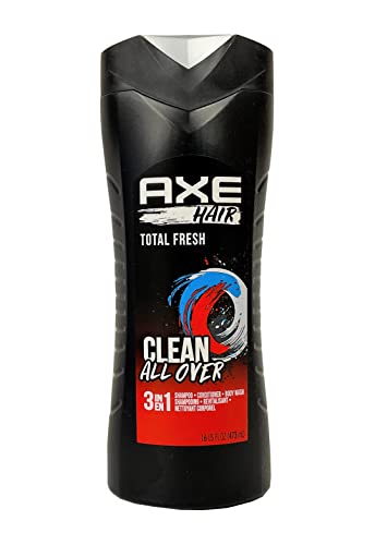 Axe Total Fresh 3-in-1 Shampoo Conditioner Body Wash 16oz