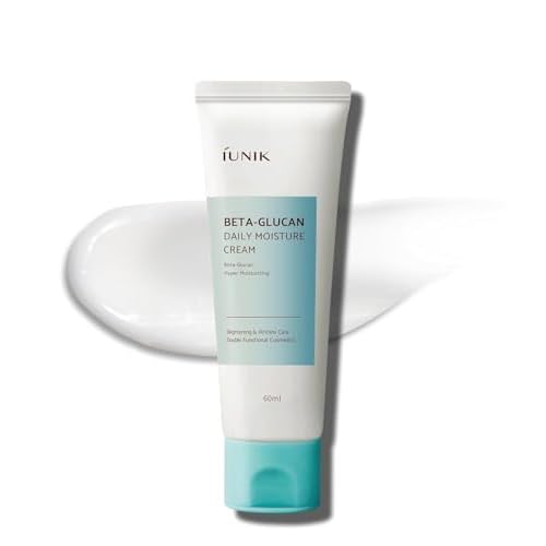 IUNIK Beta-Glucan Vegan Lightweight Non-Sticky Deep Moisture Watery Cream Lotion Daily Moisturizer Quick Absorption Dry Mature Sensitive Fine lines Skin Naturally-Derived Centella Vitamin Korean