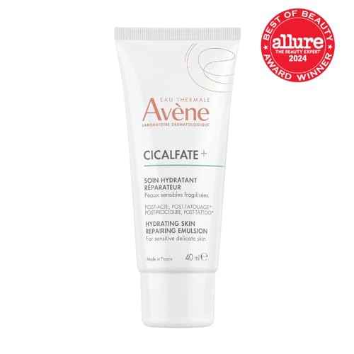Avène Cicalfate+ Hydrating Skin Recovery Emulsion for post-procedure & post-tattoo, helps restore skin barrier, 24hr hydration, 1.3 Fl Oz
