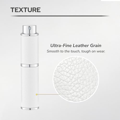 LISAPACK White Refillable Travel Perfume Atomizer 10ml Cologne Spray Bottle