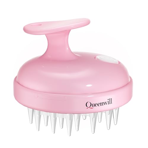 Pink Electric Scalp Massager for Hair Growth & Dandruff Removal - Queenwill