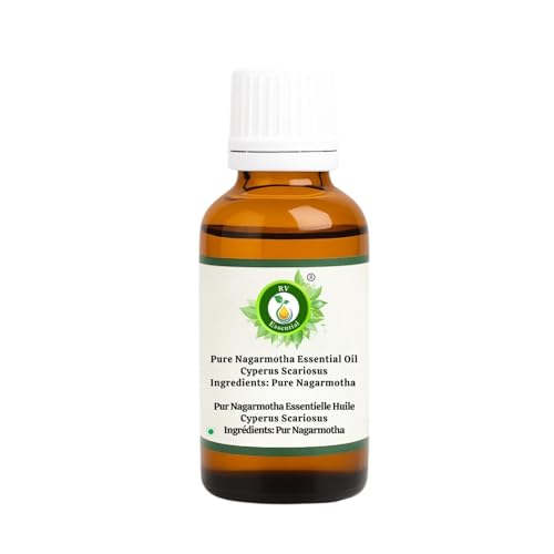 R V Essential Pure Nagarmotha Essential Oil 15ml (0.507oz)- Cyperus Scariosus (100% Pure and Natural Steam Distilled)