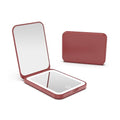 Kintion 1X/3X LED Compact Pocket Mirror - Wine Red with Lighting