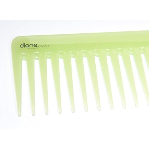 Diane oil-infused detangler comb, 6-inch, green, DBC025 (Pack of 2)