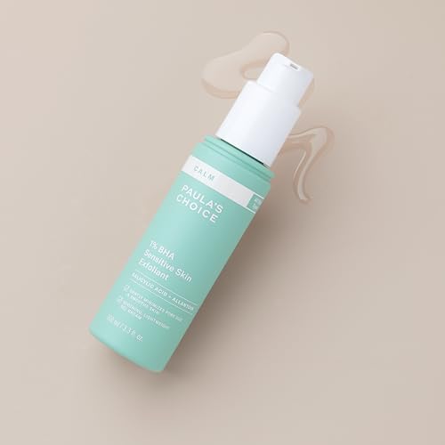 Paula¡¯s Choice CALM 1% Sensitive Skin BHA Liquid Exfoliant, Salicylic Acid Lotion for Large, Clogged Pores, Calms, Soothes Redness, Suitable for Rosacea-Prone, Eczema-Prone Skin, Fragrance-Free, 3.3oz