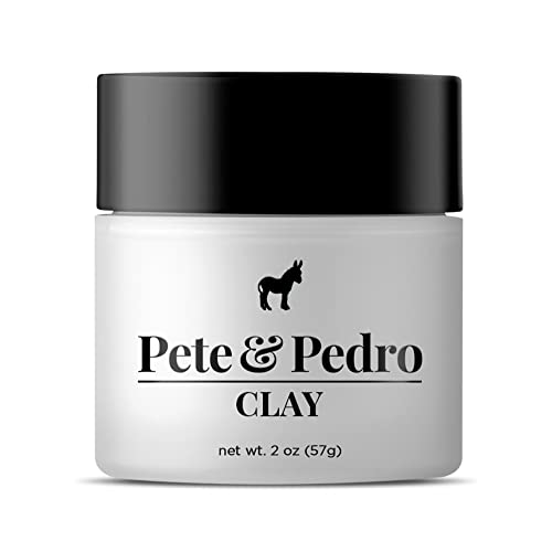 Pete & Pedro Hair Styling Clay - Medium Hold, Matte Finish, 2 oz
