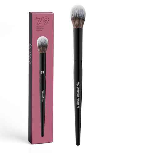 Bueart Design PRO Under-Eye Powder Makeup Brush 79 with Premium Hair,Precision Makeup Tool for Under-Eye, Highlighting, Contouring & Blending, Compatible with Powders, Creams & Liquids