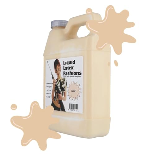 Flesh 32 Fl Oz - Liquid Latex Face and Body Paint, Ammonia Free No Odor, Arts and Crafts Paint for Halloween Zombie Cosplay!