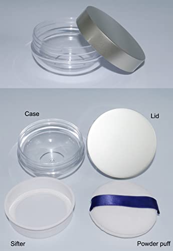 20ml Empty Powder Compact Container with Puff & Sifter