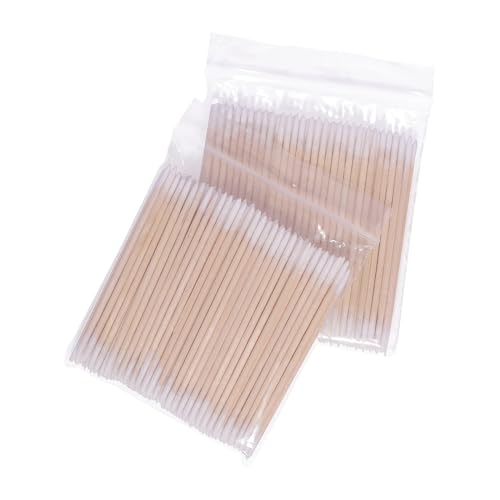 1000pcs Double-Sided Wood Cotton Swabs for Makeup & Cleaning