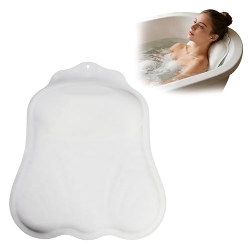 Silicone Bath Pillow with Adjustable Airbag Neck Support