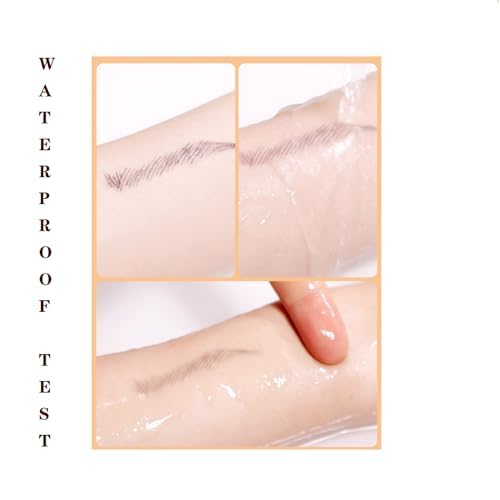 3 Packs 2-in-1 Dual-Ended Waterproof Eyebrow Pencil with 4-Fork-Tip Brow Pen and Precise Brow Pencil Create Natural Hair-Like Brows, with Dual-ended Eyebrow Brush (3# Dark Gray)
