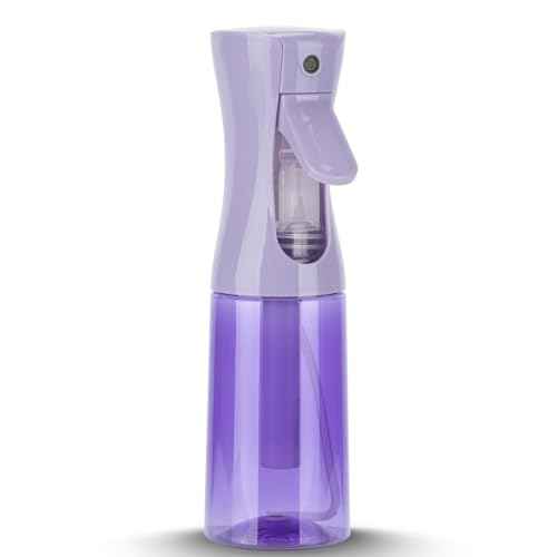 Spray Bottle for Hair (6.8OZ /200ML) Continuous Ultra Fine Mist Sprayer for Hair, Salons, Barber, Plants, Skin Care, Cleaning 1 Pack CLEAR PURPLE